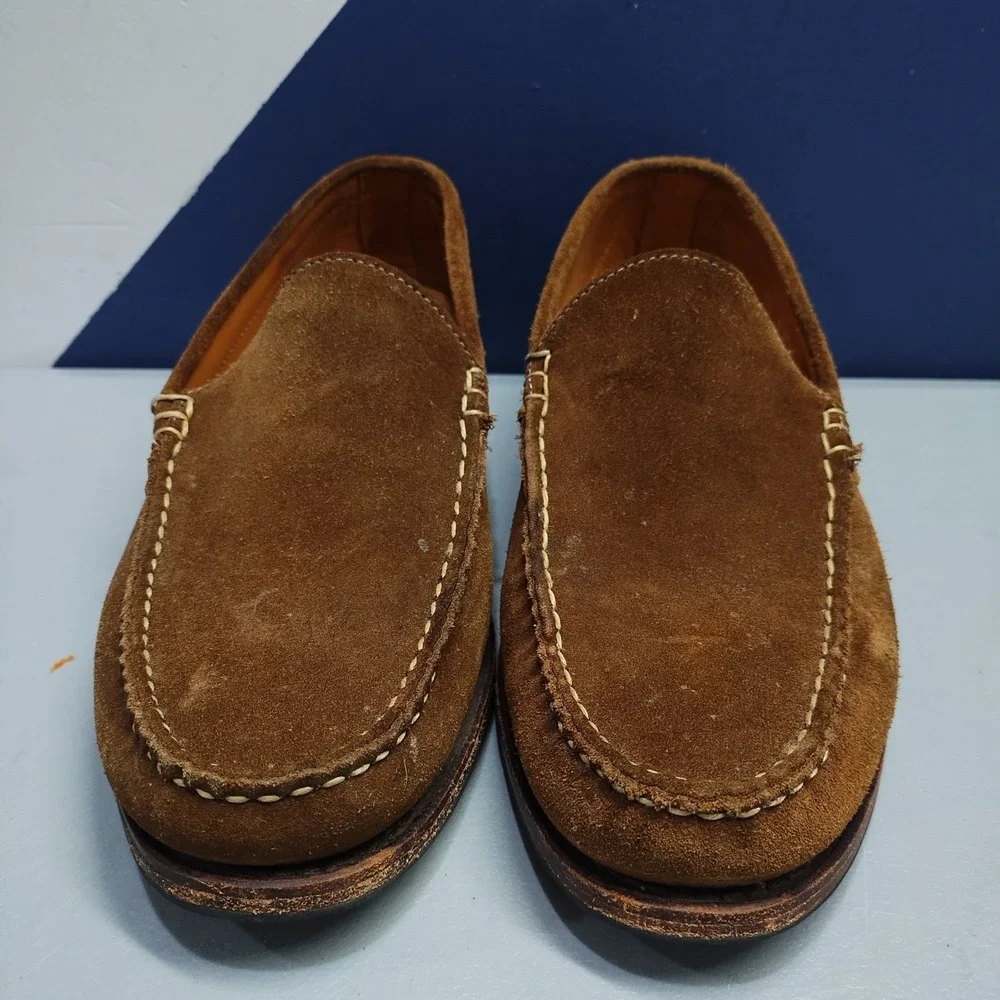 Allen Edmonds Loafers Mens US Size 12D Brown Contrast Stitching Moc Toe Slip On